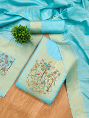 AE-010 – Premium Zari Bird Design Paithani Suit
