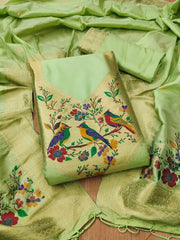 AE-021 – Multicolor Bird Motif Paithani Suit Set