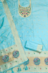 AE-012 – Royal Peacock Garden Paithani Silk Suit Set