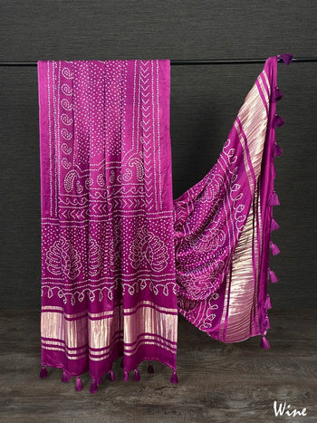 Pure Gaji Silk Bandhani Dupatta Collection