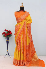 Premium Pure Gajji Silk Bandhani Saree