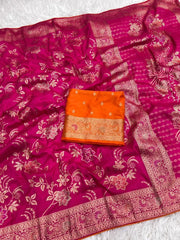 Dola Silk Banarasi Jaal Premium Saree