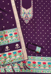 AE-004 – Soft Silk Unstitched Paithani Suits