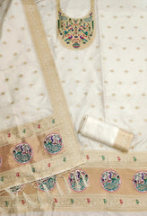 AE-012 – Royal Peacock Garden Paithani Silk Suit Set