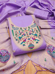 AE-012 – Royal Peacock Garden Paithani Silk Suit Set