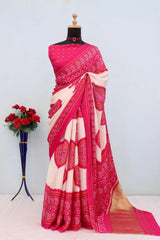 Pure Gajji Silk Bandhani Trending Saree