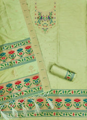 AE-004 – Soft Silk Unstitched Paithani Suits
