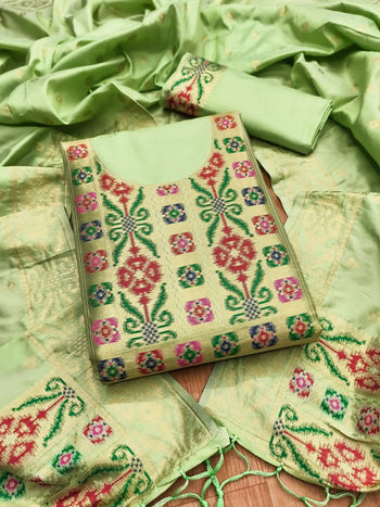 AE-016 – Premium Zari Woven Unstitched Paihani Suits