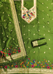 AE-021 – Multicolor Bird Motif Paithani Suit Set