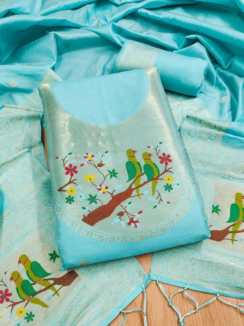 AE-003 – Premium Zari Woven Paihani Suits