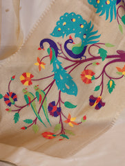 Pure Tissue Zari Weaving Work Paithani Saree