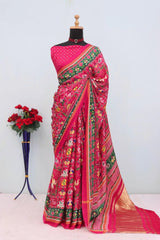 Pure Gajji Silk Bandhani Trending Saree