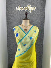 Soft Kanchipuram Tissue Silk Lotus Paithani Saree