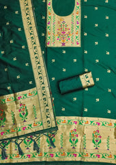 AE-015 – Royal Elephant Paithani Unstitched Suit