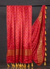 Pure Gaji Silk Bandhani Dupatta Collection