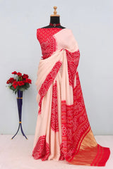 Premium Pure Gajji Silk Bandhani Saree