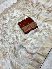 Dola Silk Banarasi Jaal Premium Saree