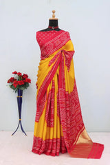 Premium Pure Gajji Silk Bandhani Saree