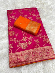 Dola Silk Banarasi Jaal Premium Saree