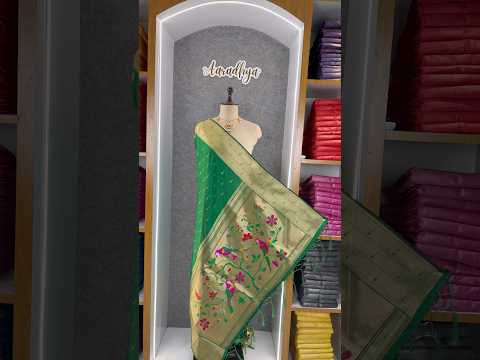 Pure Zari Triple Muniya Border Parrot Paithani Dupatta