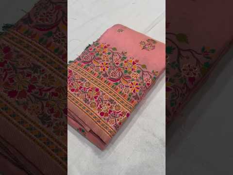 Pashmina Kashmiri Meenakari Silk Saree