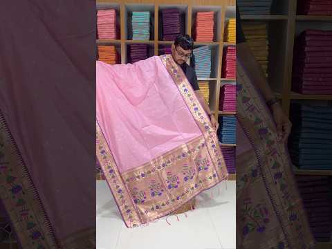 Pure Zari Lotus Flower Motif Paithani Dupatta