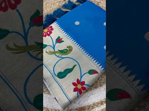 Lotus Paithani Silk Meenakari Swan Border Saree