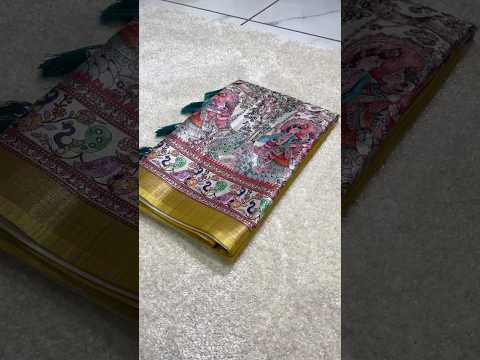 Tussar Silk Madhubani Digital Printed Saree