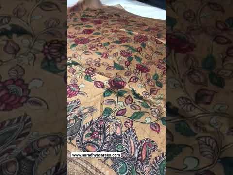 Kalamkari Fusion Printed Soft Silk Saree