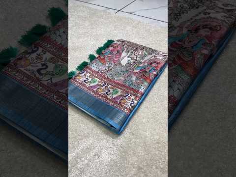 Tussar Silk Madhubani Digital Printed Saree
