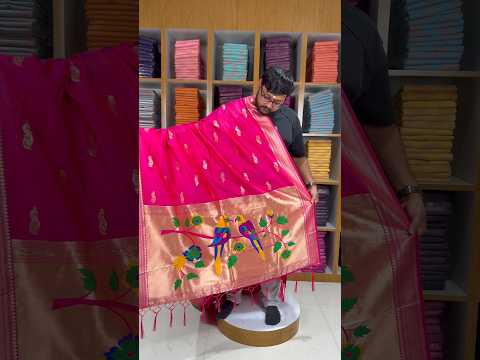 Pure Paithani Multicolor Parrot Weaving Motif Pallu Dupatta