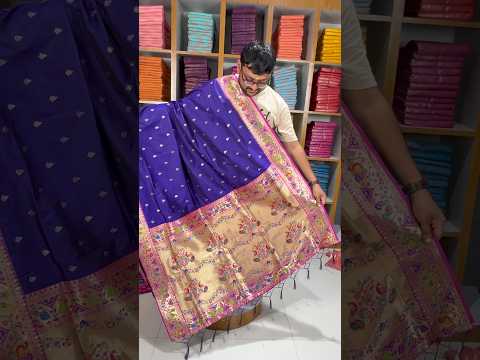 Rajwadi Mor Paithani Zari Butti Saree