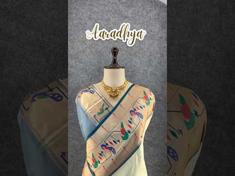 Banarsai Peacock & Parrot Weaving Paithani Saree