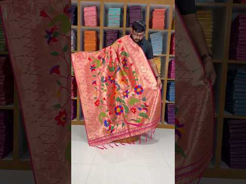 Dupatta - Pure Zari Floral Multicolor Weaving Paithani Dupatta
