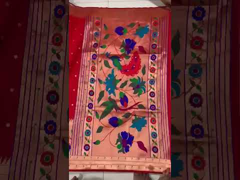 Soft Silk Big Border Peacock Bel Paithani Saree