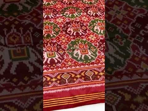 Handloom Silk Elephant Printed Patola Saree
