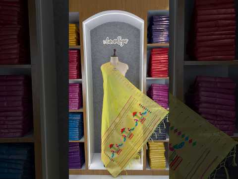 Dupatta - Pure Zari Traditional Peacock Motifs Paithani Dupatta