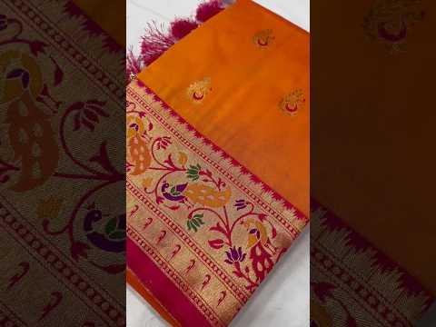 Soft Meenkari Zari Weaving Paithani Silk Saree