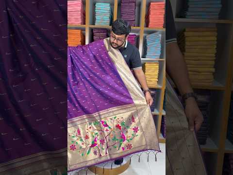 Pure Zari Triple Muniya Border Parrot Paithani Dupatta
