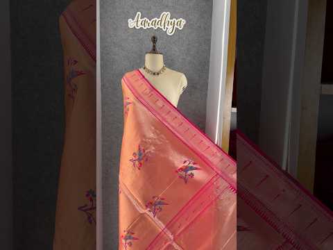 Pure Fully Zari Woven Parrot Motif Paithani Dupatta