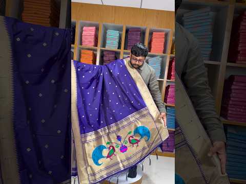 Soft Paithani Silk Peacock Zari Pallu Dupatta | Festive & Wedding Wear