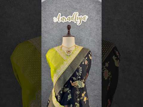 Heavy Dola Silk Weaving & Embroidery Border Saree (Unstiched Blouse)
