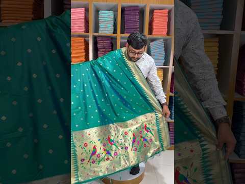 Pure Zari Temple Parrot Paithani Dupatta