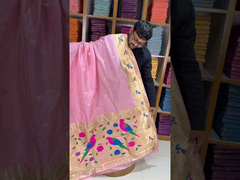 Pure Kanchipuram Paithani Silk Parrot Design Saree