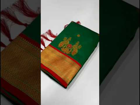 Soft Silk Paithani Traditional Pallu & Peacock Border Saree