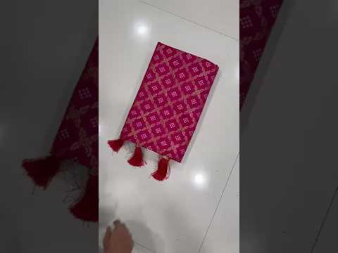 Dola Silk Flower Border Bandhej Paithani Saree