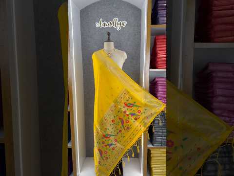 Pure Zari Temple Parrot Paithani Dupatta