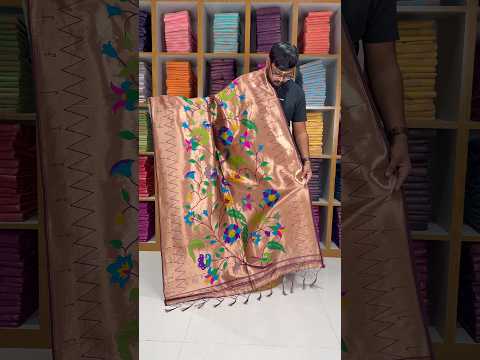 Dupatta - Pure Zari Floral Multicolor Weaving Paithani Dupatta