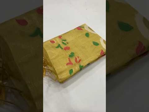 Premium Soft Rajhans Floral Muga Cotton Sareee