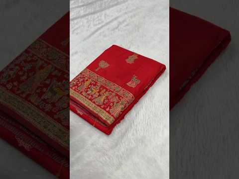 Hand-Dyed Rajwadi Pashmina Silk Saree